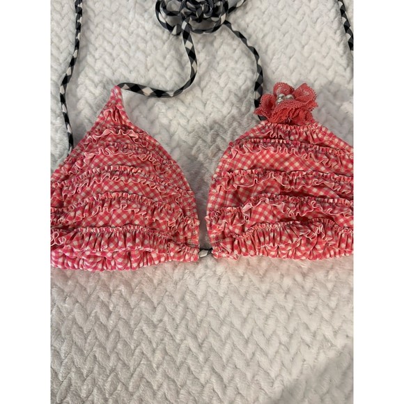 Hobie bikini top pink ruffle size medium - Picture 4 of 7